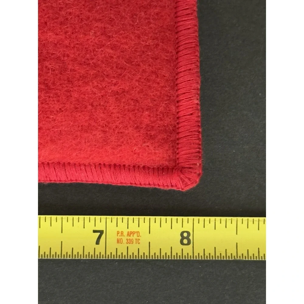 Crate & Barrel CHRISTMAS SNOWMAN Oven Mitt & Pot Holder Red Wool/Felt - Set of 2